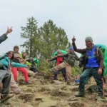 trekkers clicking a photo